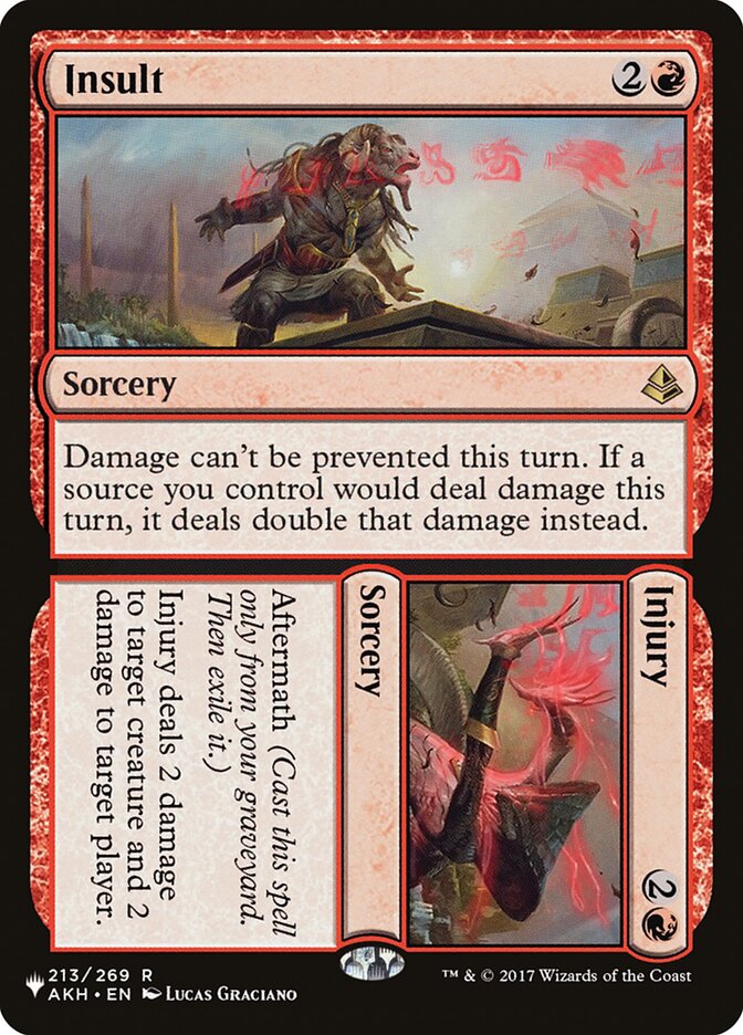 Insult // Injury (AKH-213) - The List (PLST)