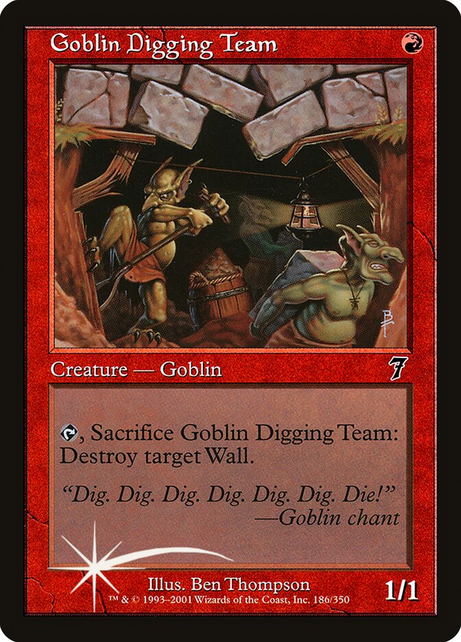 Goblin Digging Team (186) - Seventh Edition (7ED)