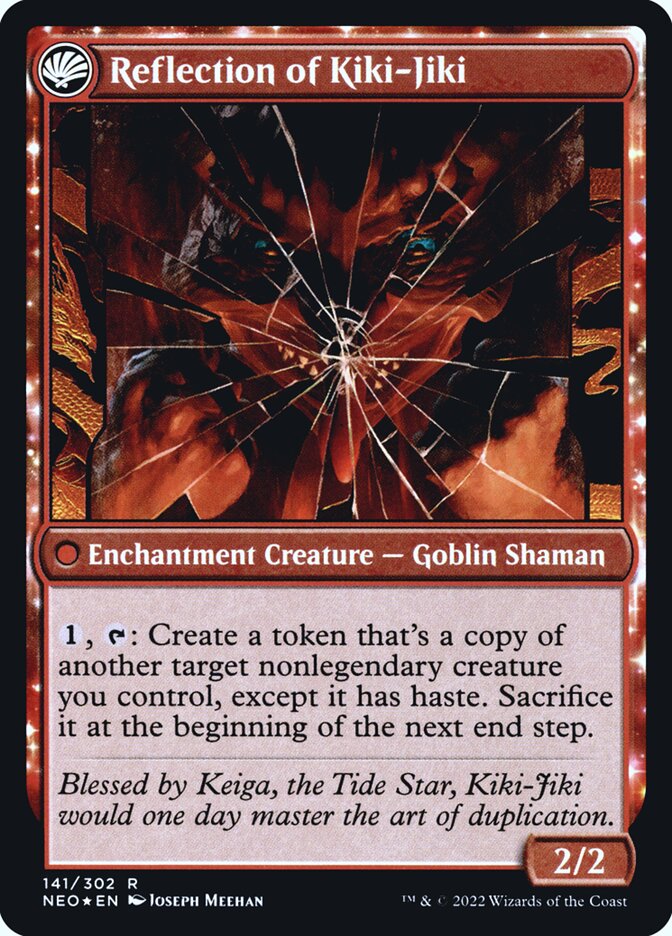 Fable of the Mirror-Breaker // Reflection of Kiki-Jiki (141s) - Kamigawa: Neon Dynasty Promos (PNEO)
