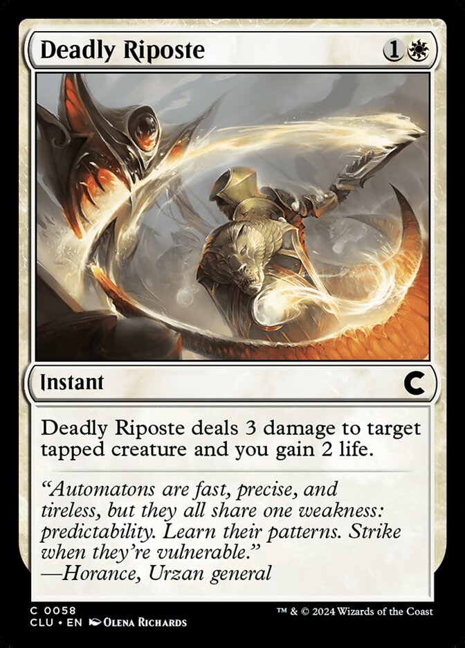 Deadly Riposte (58) - Ravnica: Clue Edition (CLU)