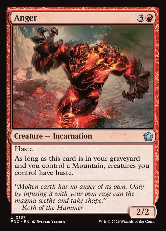 Anger (137) - Foundations Commander (FDC)