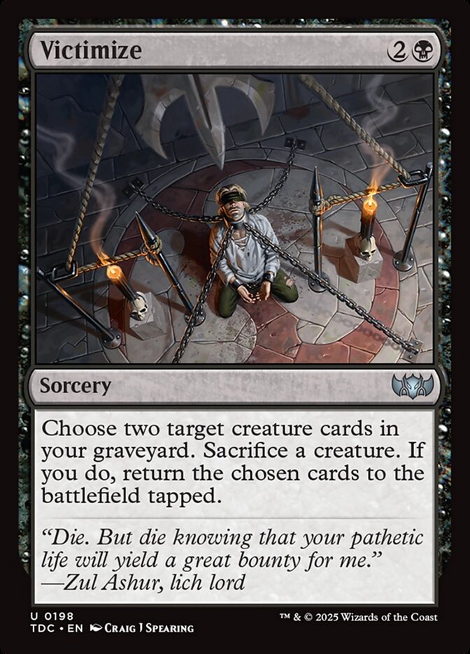 Victimize (198) - Tarkir: Dragonstorm Commander (TDC)