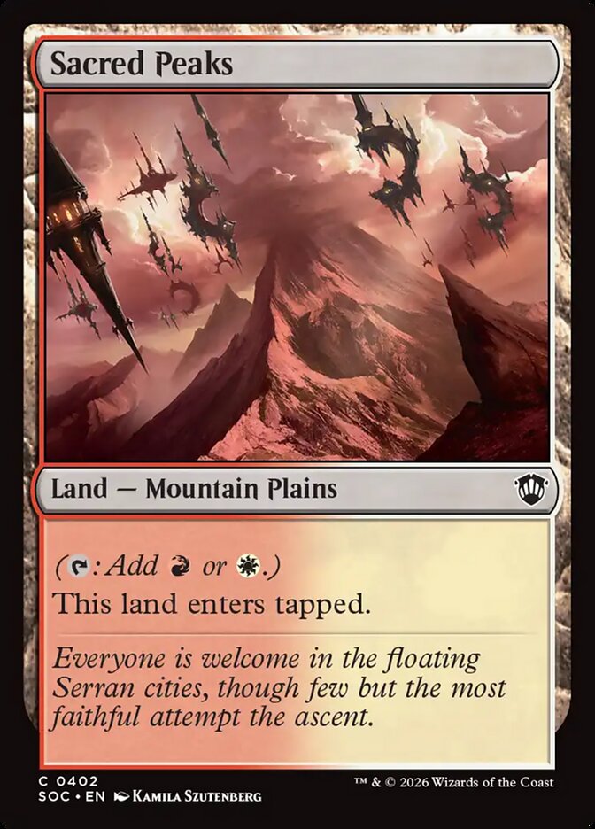 Sacred Peaks (402) - Secrets of Strixhaven Commander (SOC)