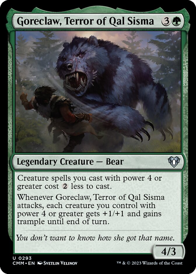Goreclaw, Terror of Qal Sisma (293) - Commander Masters (CMM)