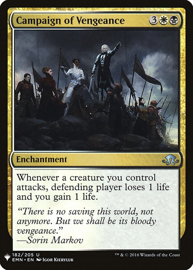 Campaign of Vengeance (EMN-182) - The List (PLST)