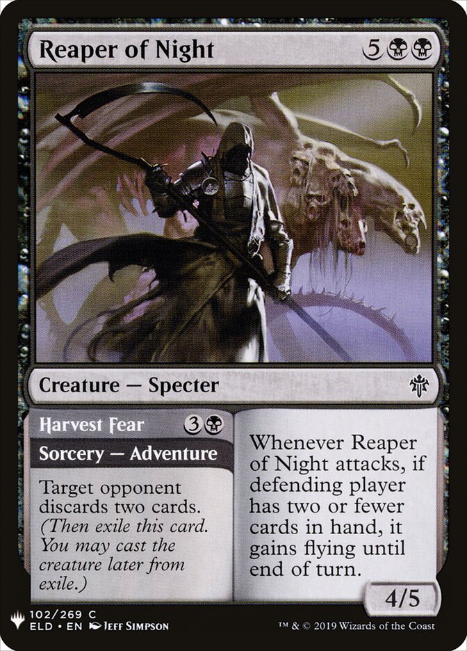 Reaper of Night // Harvest Fear (ELD-102) - The List (PLST)