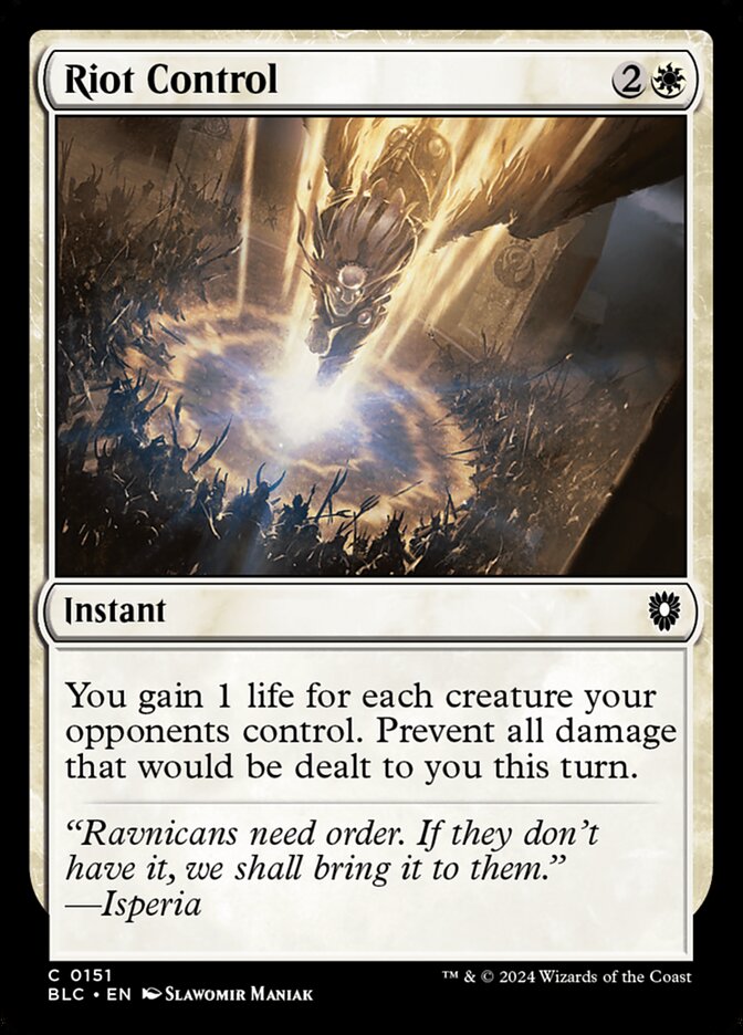 Riot Control (151) - Bloomburrow Commander (BLC)