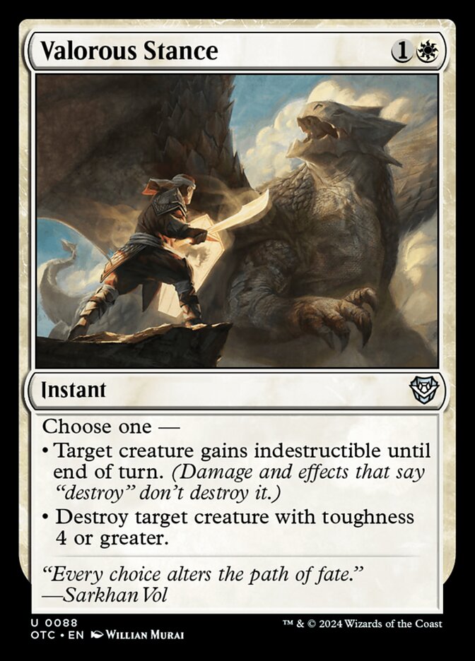 Valorous Stance (88) - Outlaws of Thunder Junction Commander (OTC)