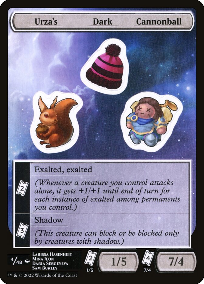 Urza's Dark Cannonball (4) - Unfinity Sticker Sheets (SUNF)