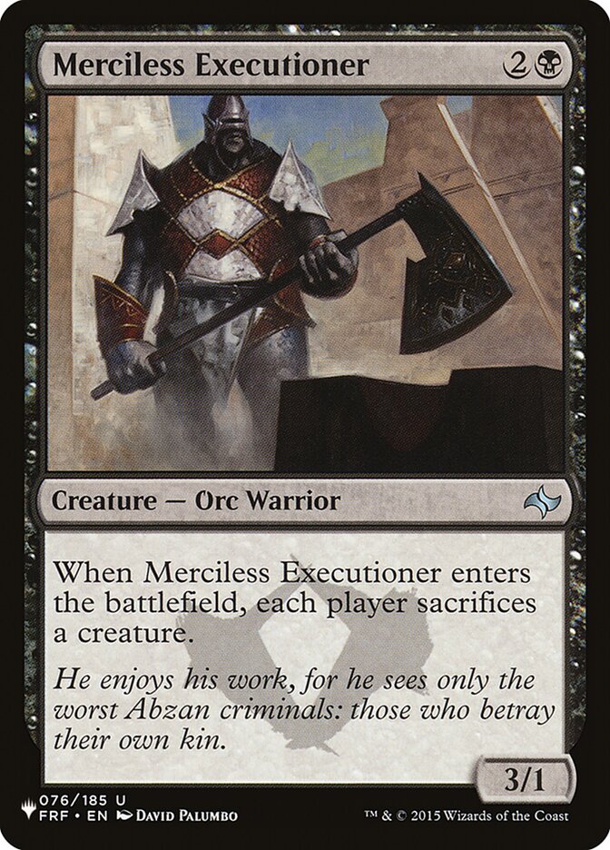 Merciless Executioner (FRF-76) - The List (PLST)