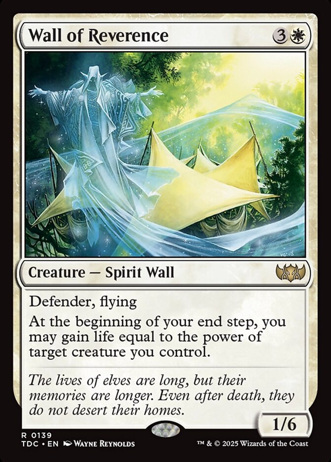 Wall of Reverence (139) - Tarkir: Dragonstorm Commander (TDC)
