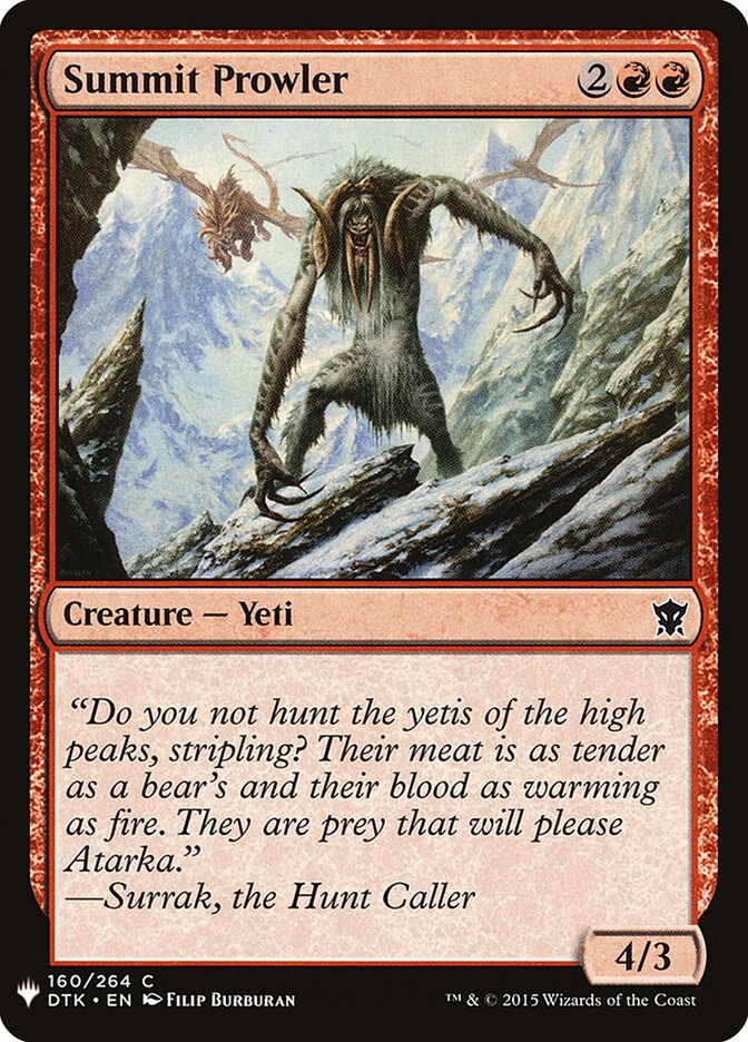 Summit Prowler (DTK-160) - The List (PLST)