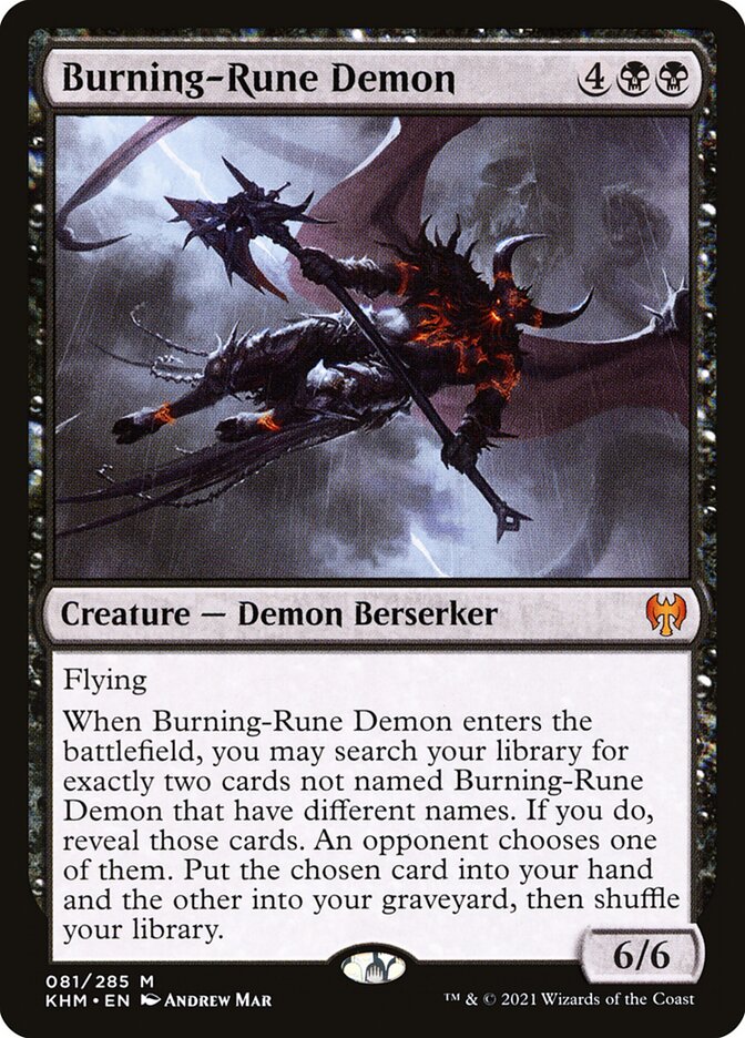 Burning-Rune Demon (81) - Kaldheim (KHM)