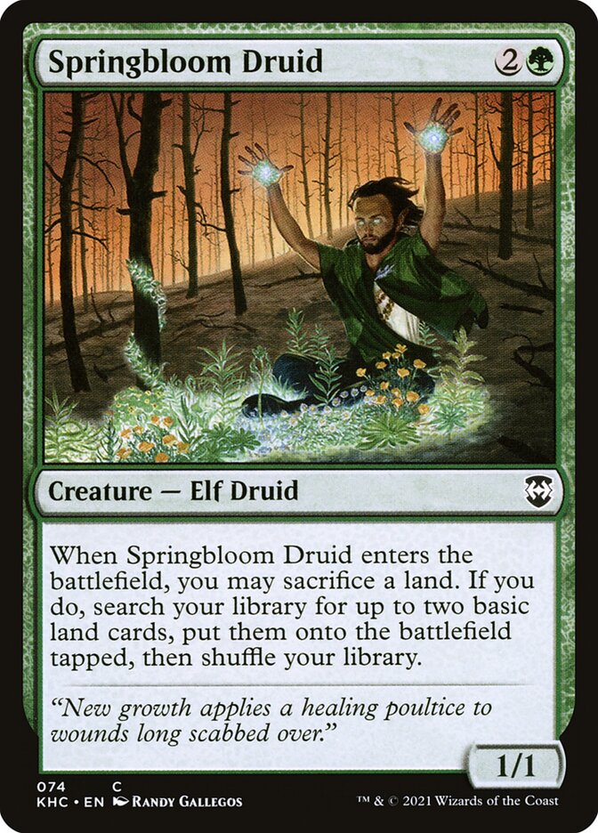 Springbloom Druid (74) - Kaldheim Commander (KHC)