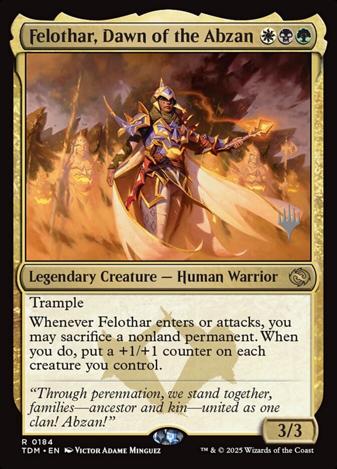 Felothar, Dawn of the Abzan (184p) - Tarkir: Dragonstorm Promos (PTDM)
