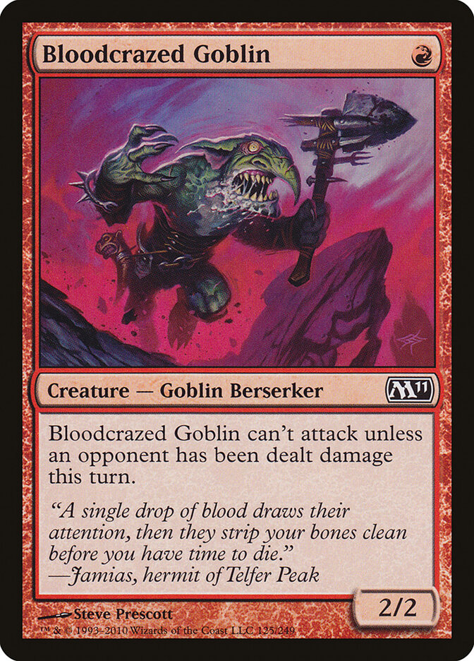 Bloodcrazed Goblin (125) - Magic 2011 (M11)