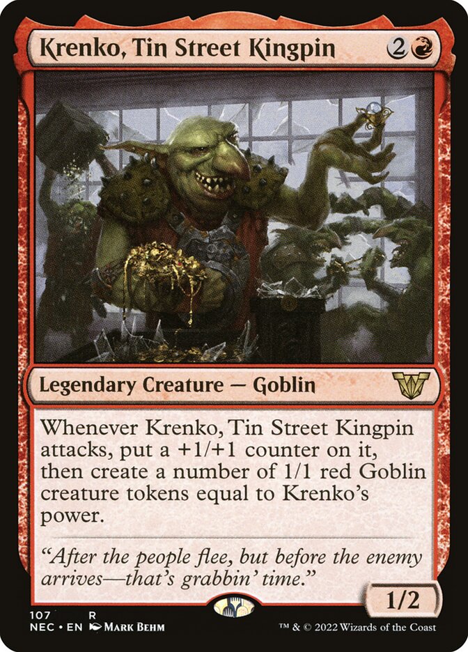 Krenko, Tin Street Kingpin (107) - Neon Dynasty Commander (NEC)