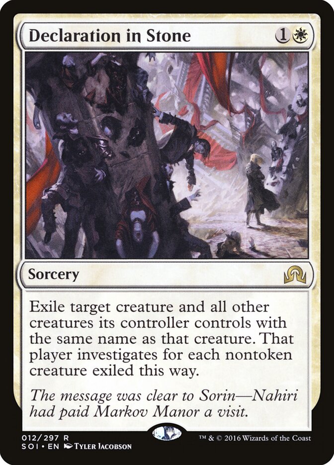 Declaration in Stone (12) - Shadows over Innistrad (SOI)