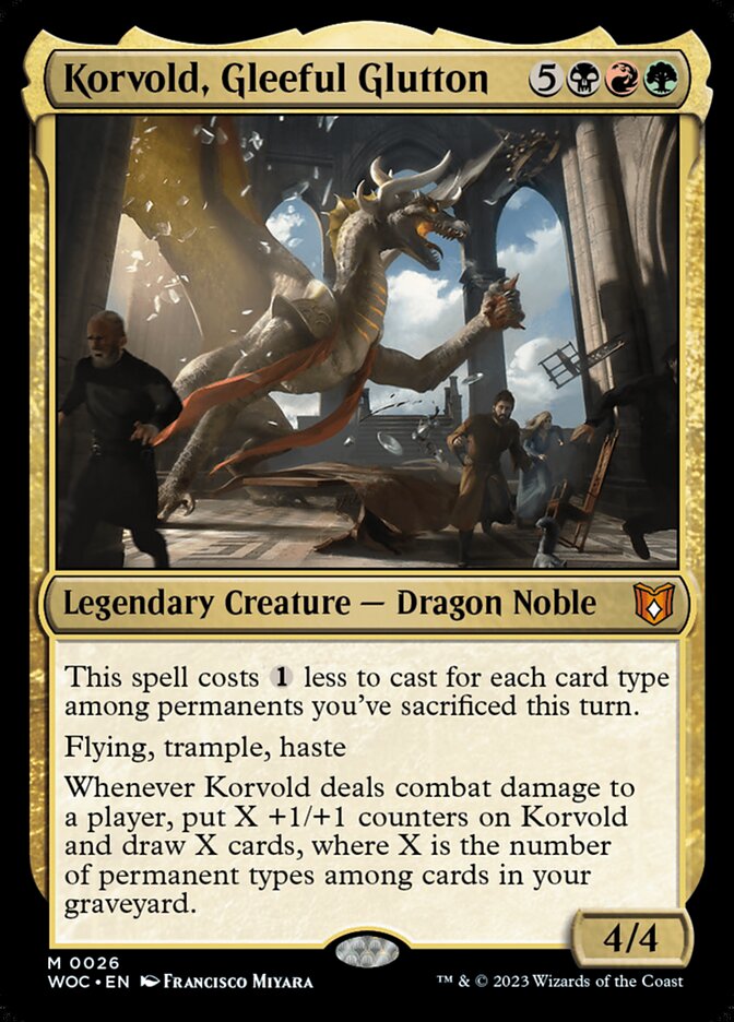 Korvold, Gleeful Glutton (26) - Wilds of Eldraine Commander (WOC)