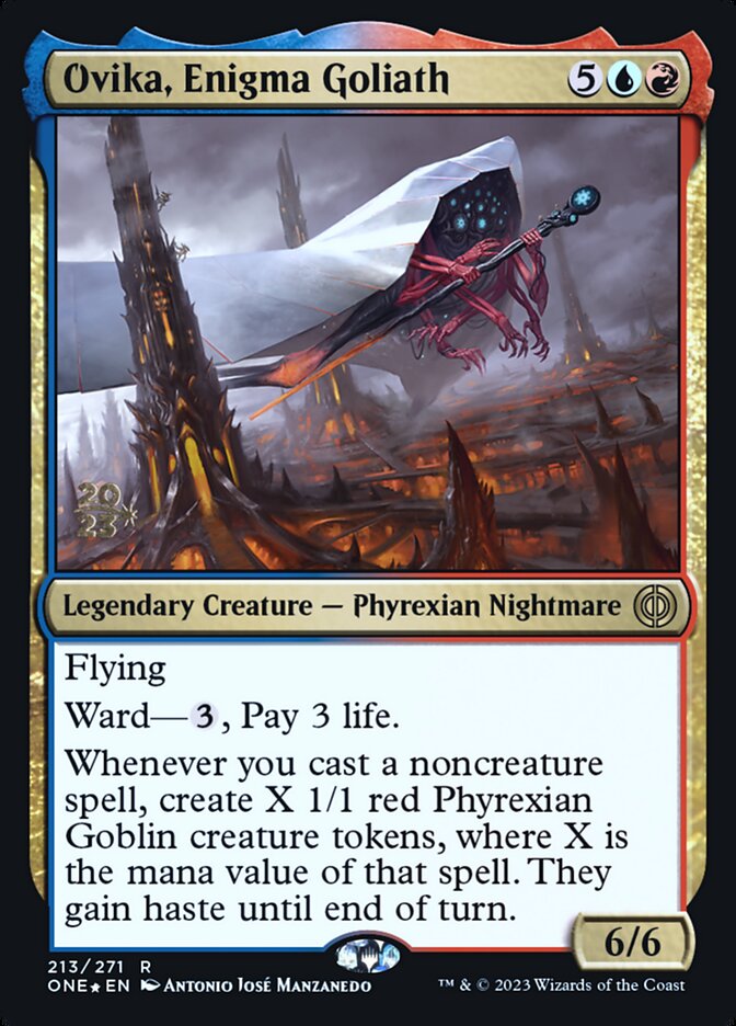 Ovika, Enigma Goliath (213s) - Phyrexia: All Will Be One Promos (PONE)