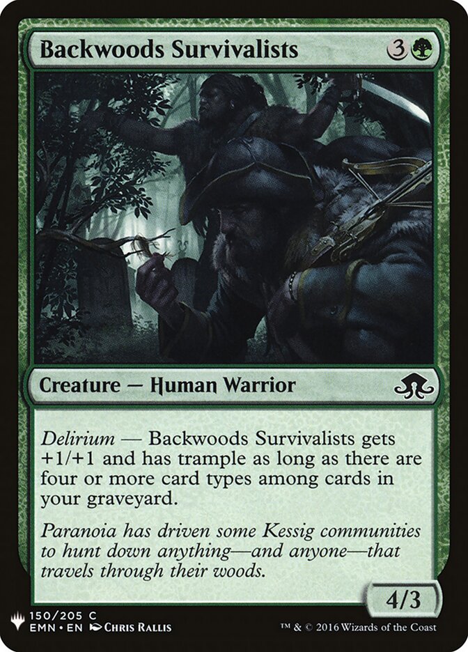 Backwoods Survivalists (EMN-150) - The List (PLST)