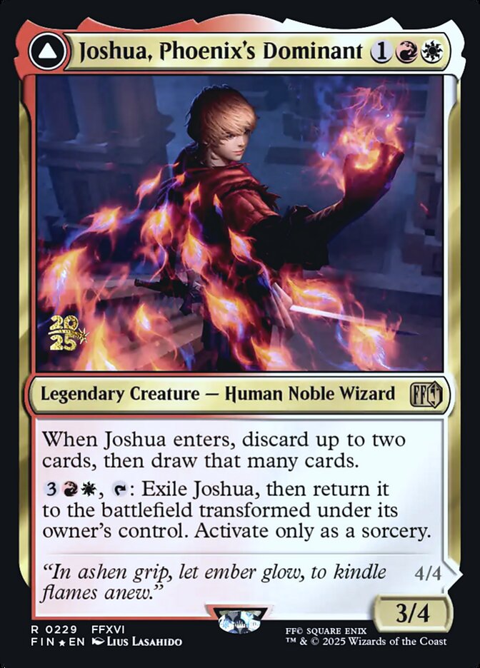 Joshua, Phoenix's Dominant // Phoenix, Warden of Fire (229s) - Final Fantasy Promos (PFIN)
