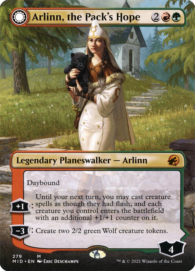 Arlinn, the Pack's Hope // Arlinn, the Moon's Fury (279) - Innistrad: Midnight Hunt (MID)