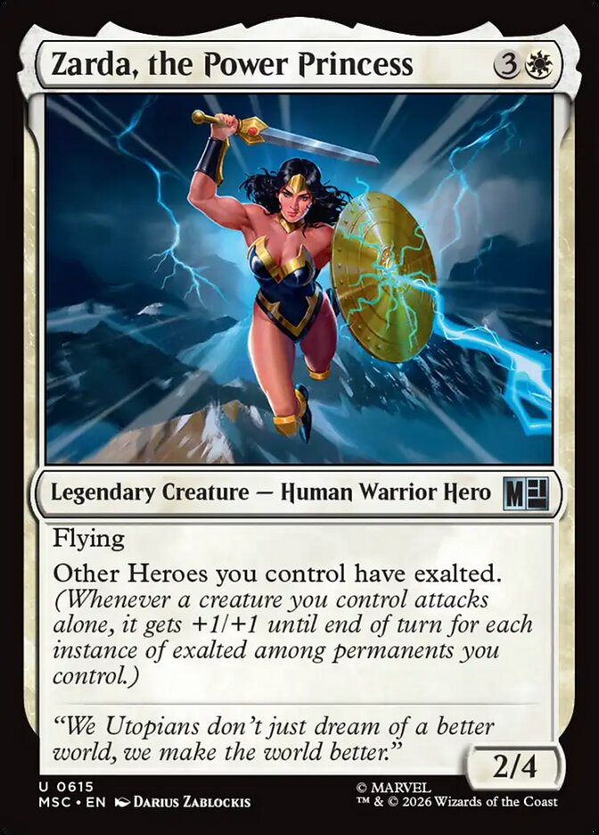 Zarda, the Power Princess (615) - Marvel Super Heroes Commander (MSC)