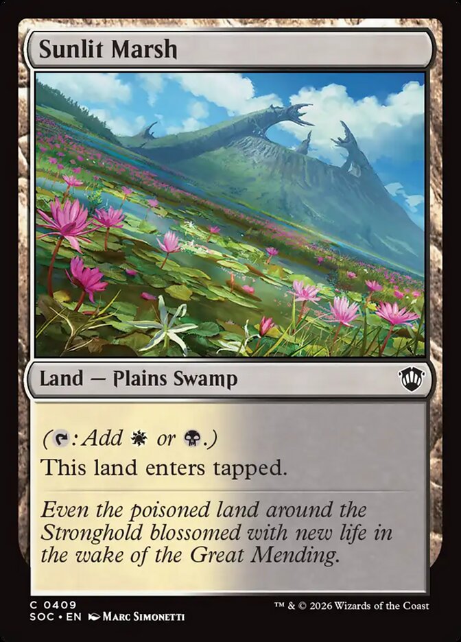 Sunlit Marsh (409) - Secrets of Strixhaven Commander (SOC)