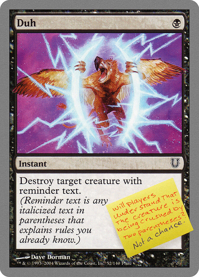 Duh (52) - Unhinged (UNH)