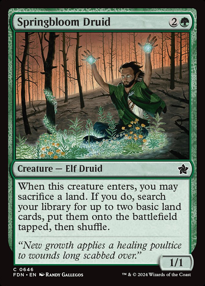 Springbloom Druid (646) - Foundations (FDN)