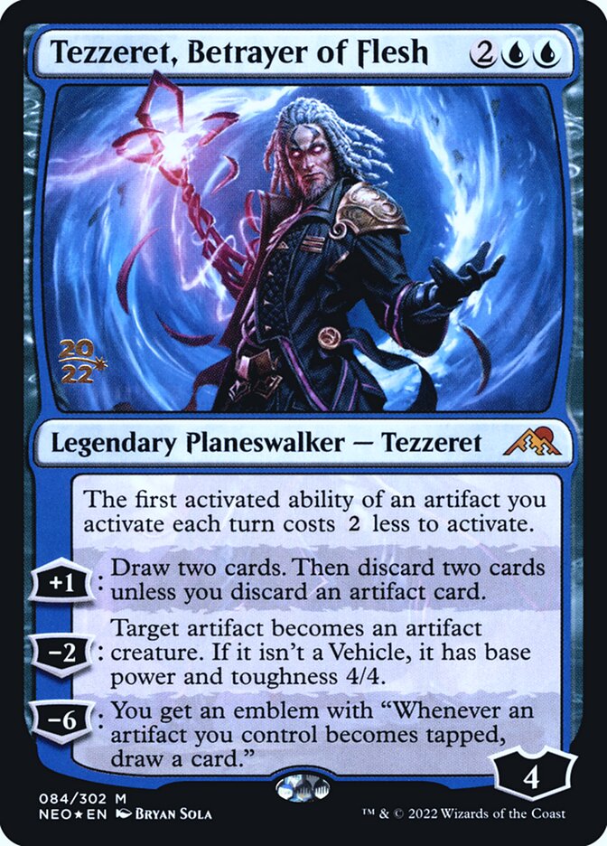 Tezzeret, Betrayer of Flesh (84s) - Kamigawa: Neon Dynasty Promos (PNEO)