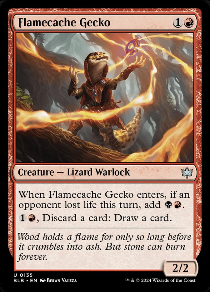 Flamecache Gecko (135) - Bloomburrow (BLB)