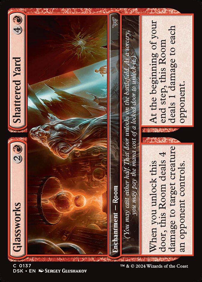 Glassworks // Shattered Yard (137) - Duskmourn: House of Horror (DSK)