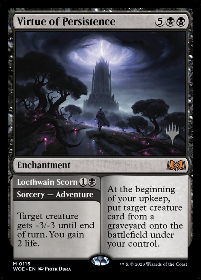 Virtue of Persistence // Locthwain Scorn (115p) - Wilds of Eldraine Promos (PWOE)