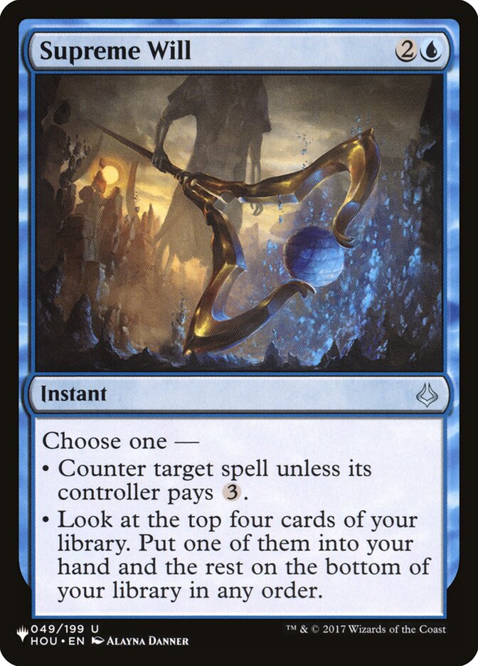 Supreme Will (HOU-49) - The List (PLST)