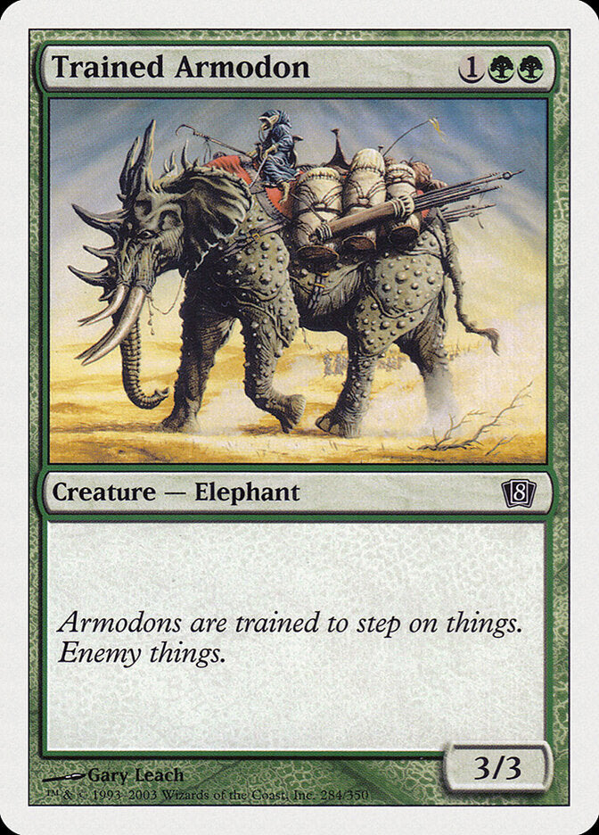 Trained Armodon (284) - Eighth Edition (8ED)