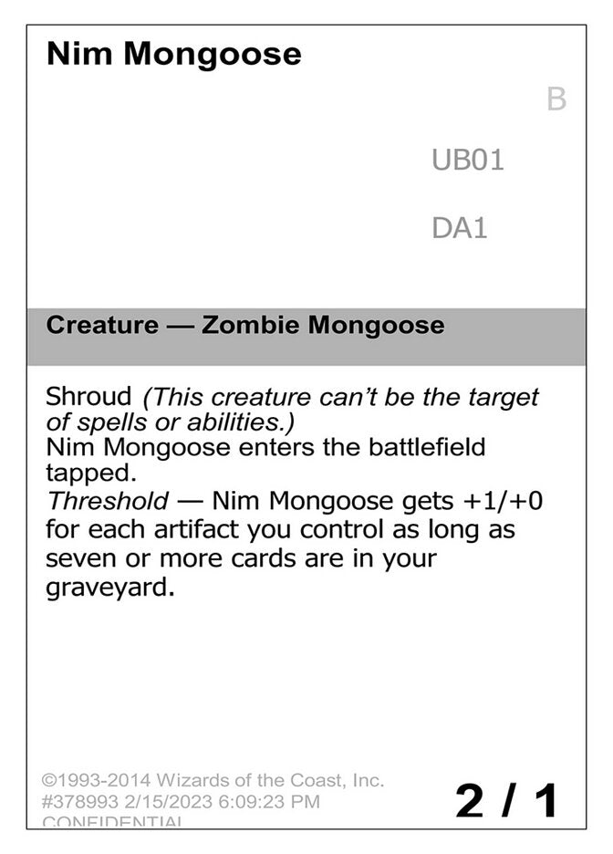 Nim Mongoose (UB01b) - Unknown Event (UNK)