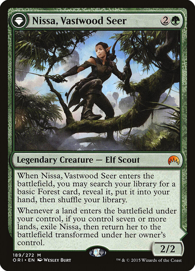 Nissa, Vastwood Seer // Nissa, Sage Animist (189) - Magic Origins (ORI)