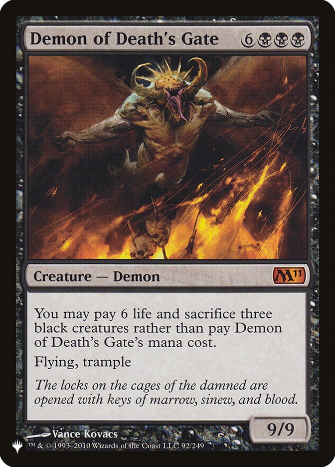Demon of Death's Gate (M11-92) - The List (PLST)
