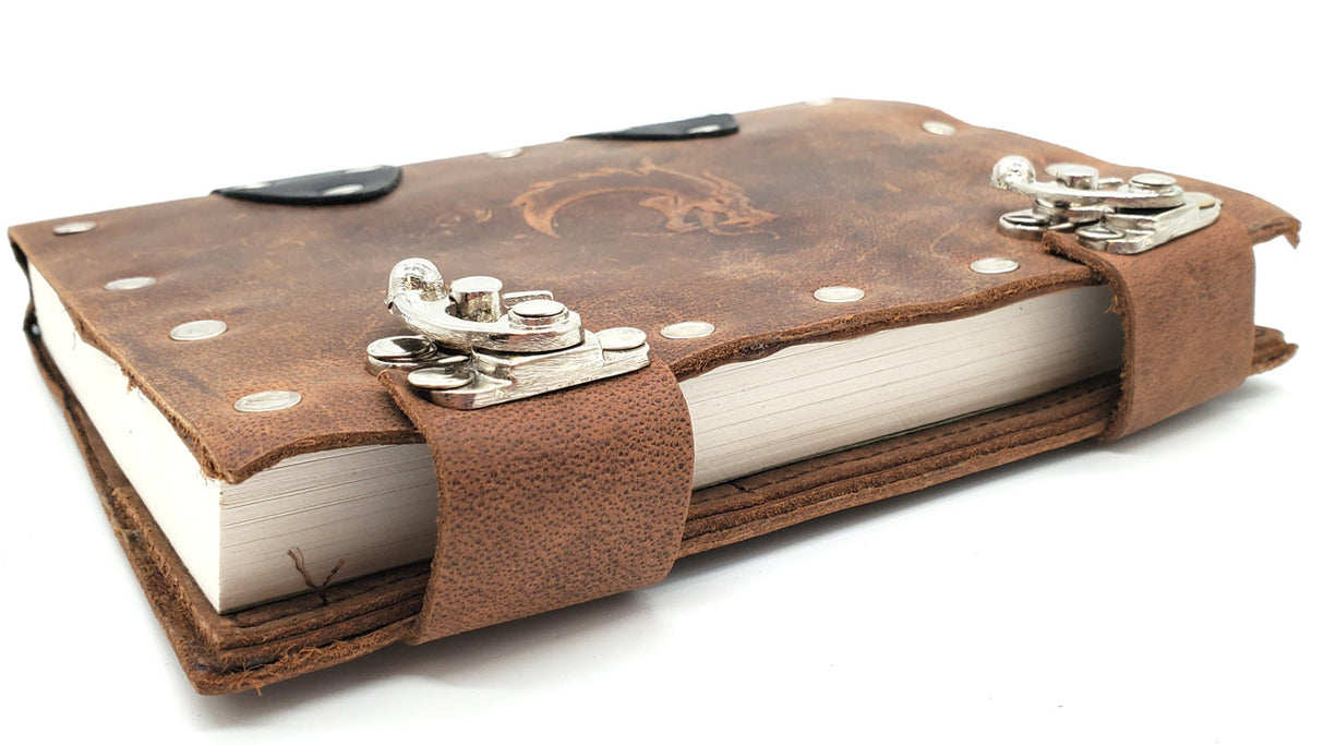 Old School Dice: Adventure Journal 7x5 - Brown Leather