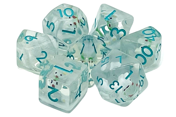 Old School 7 Piece DnD RPG Dice Set: Animal Kingdom - Koala Bear