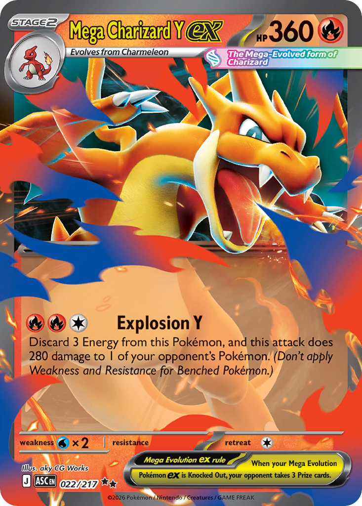 Mega Charizard Y ex (22/217) - Ascended Heroes (ASC)