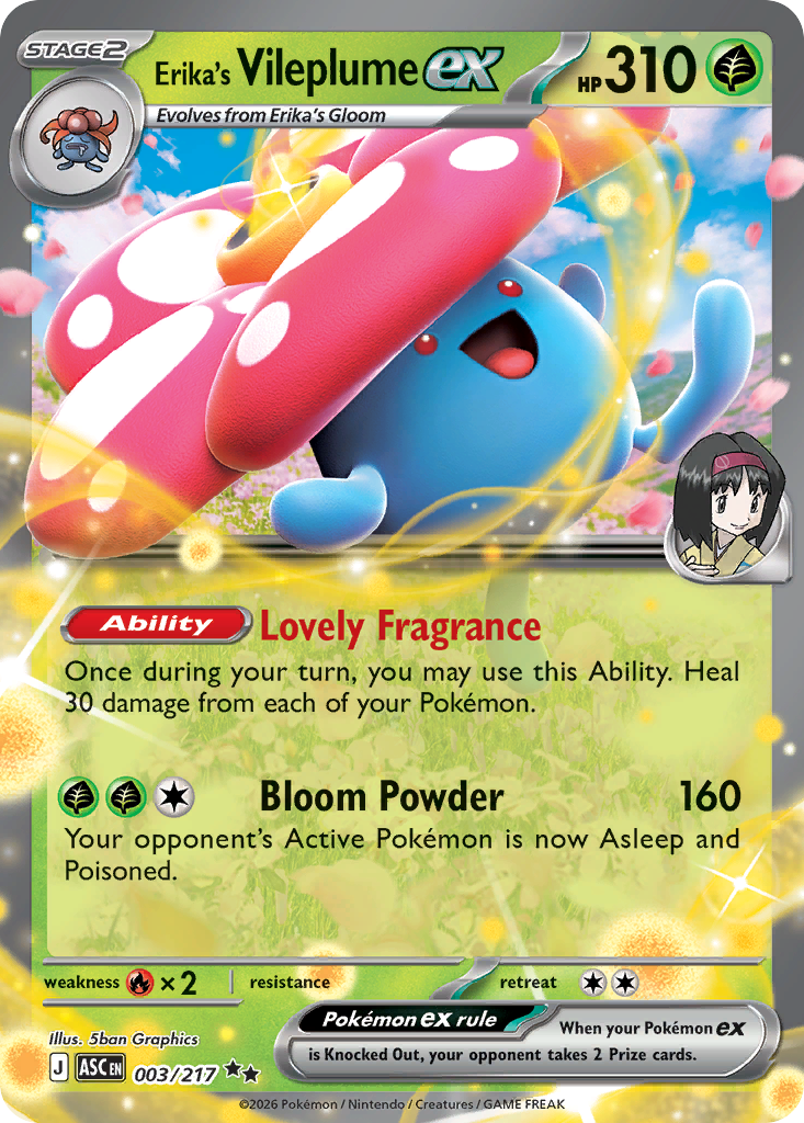 Erika's Vileplume ex (3/217) - Ascended Heroes (ASC)