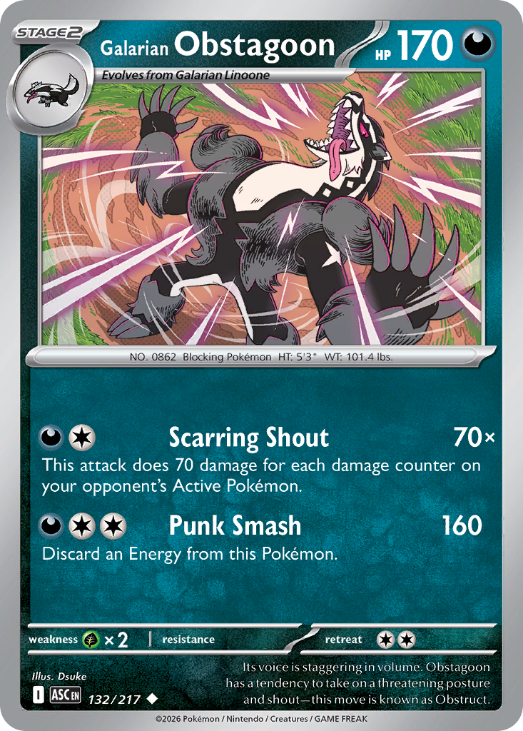 Galarian Obstagoon (132/217) - Ascended Heroes (ASC)