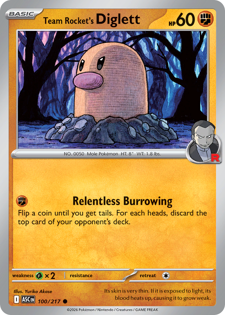 Team Rocket's Diglett (100/217) - Ascended Heroes (ASC)