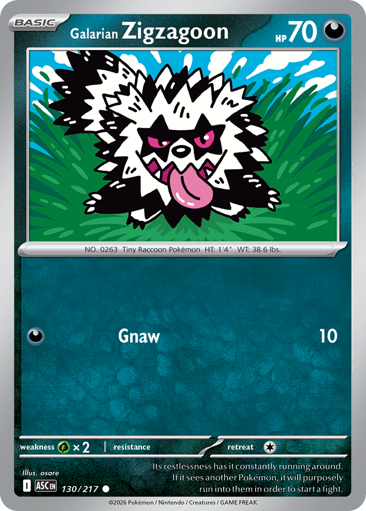 Galarian Zigzagoon (130/217) - Ascended Heroes (ASC)