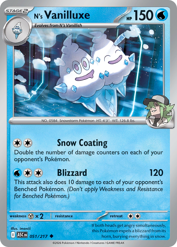N's Vanilluxe (51/217) - Ascended Heroes (ASC)