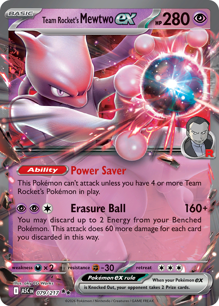 Team Rocket's Mewtwo ex (79/217) - Ascended Heroes (ASC)