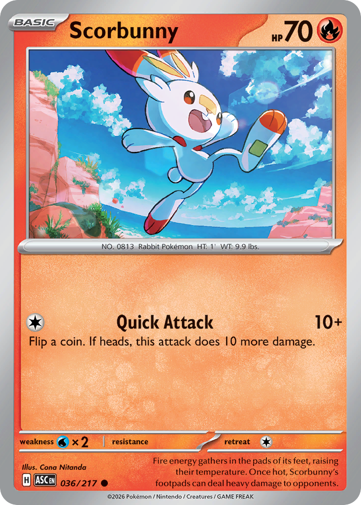 Scorbunny (36/217) - Ascended Heroes (ASC)